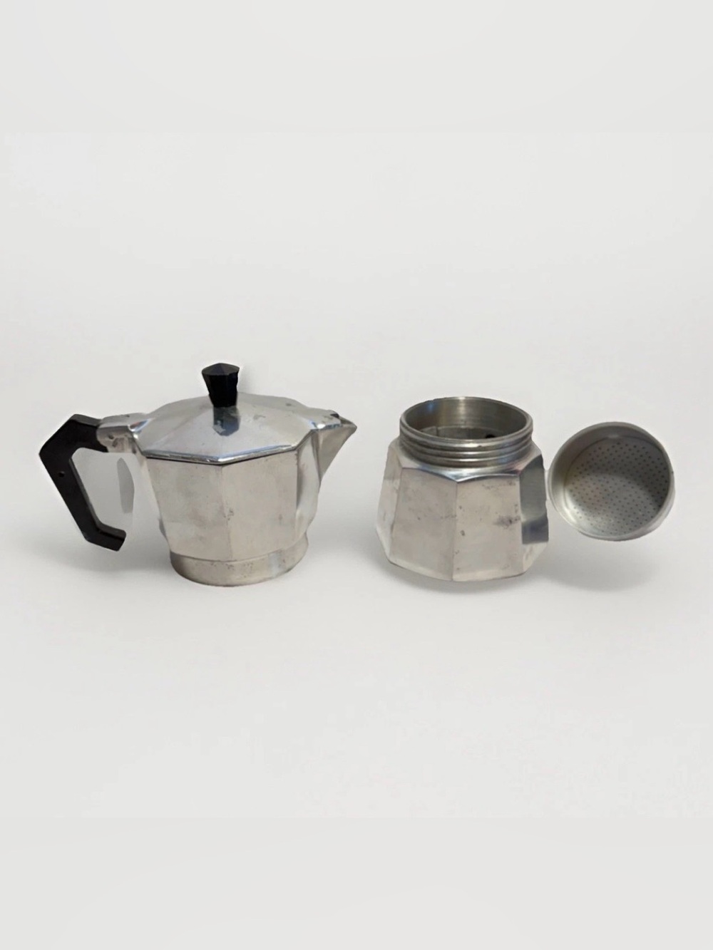 Vintage Small 1 Cup Stove Top Expresso Maker Aluminum - Picture 6 of 7